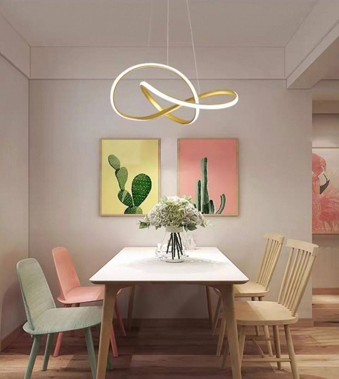 Люстра подвесная, золото, ПММА, JOSEPH GOLD 100*120, металл, LED