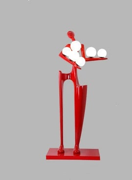 Торшер красный Beautiful Lady, 70*45*175 см, LED, Е27*6, смола стекловолокно, 24 Вт