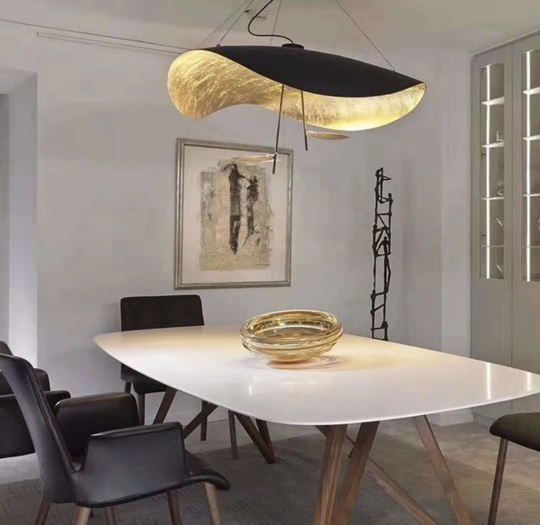 Дизайнерский светильник черный с золотом Aronos , 80*80*80 см, led, металл, современный, черный с золотом