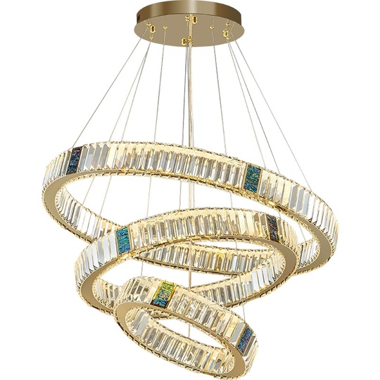 Люстра подвесная, золотой, хрусталь, AYSOY 40*60*80, металл, LED.