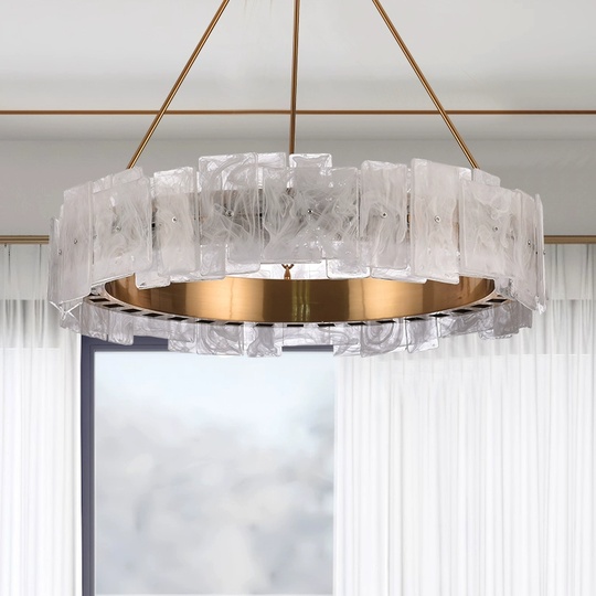 Люстра подвесная, бронза, стекло, CHANTI 70*95, металл, LED