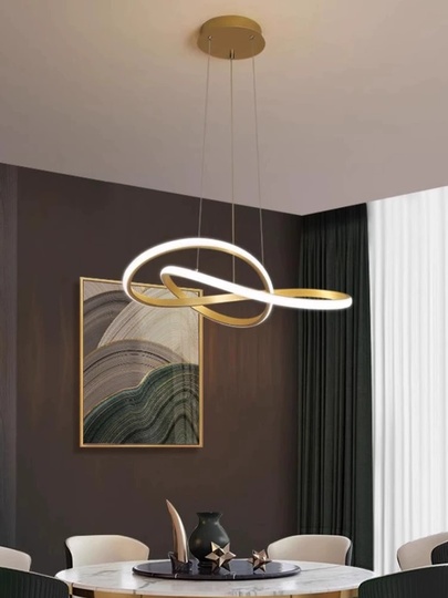 Люстра подвесная, золото, ПММА, JOSEPH GOLD 100*120, металл, LED