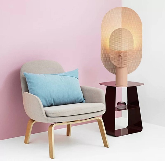 Настольная лампа HELICOPTER 20*40, металл, бордовый