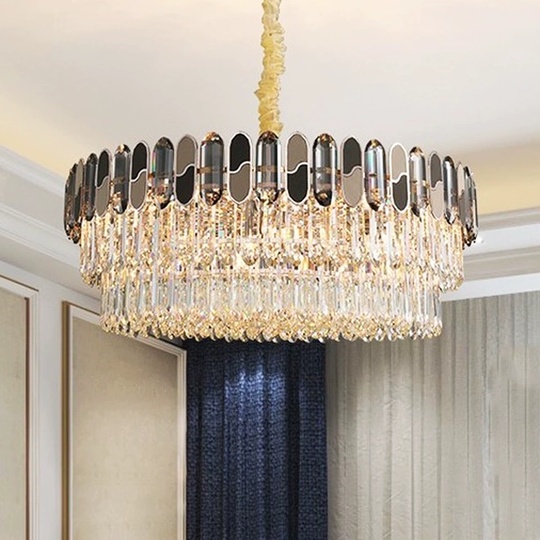 Люстра подвесная, дымчатый, медный, стекло, AYHAN 60*31, металл, E14.