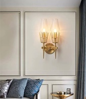 Настенный светильник бронза SAMMY, Бра 12*41, медь, LED.