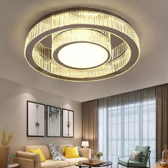 Потолочный светильник, золото, кристалл, JOSIE 80*14 металл, LED.