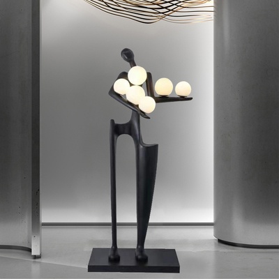 торшер черный светодиодный Beautiful Lady, 70*180 см, E27 из стекловолокна - напольный торшер