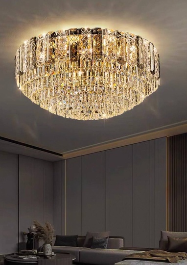 Потолочный светильник, медь, хрусталь, CLEOPATRA 60*36 металл, Е14.