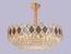 Люстра подвесная AKEL 60*28 золото, стекло, металл, Е14.