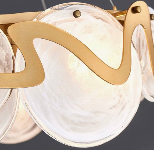 Люстра подвесная, медный, стекло, FREEDOM 60*25, металл, E14.