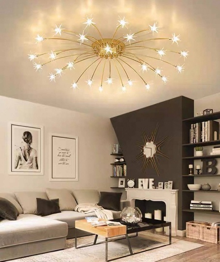 Люстра золотая Altreve, металл, стекло, 115*28 см, G4