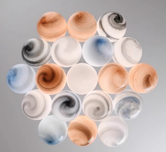 Подвесной светильник Planet, 75 см, 19 плафонов, разноцветный