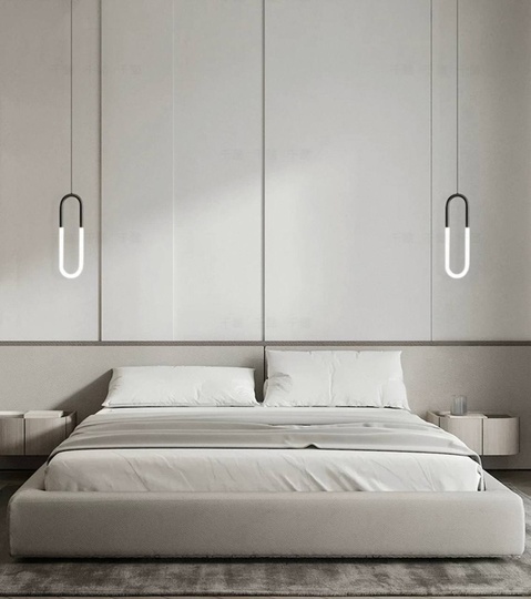 Светильник подвесной, черный, Elyfro, металл, 14*80 см, светодиодная, LED