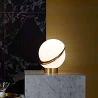 Настольная лампа CARL 38*38,  бронза, металл.