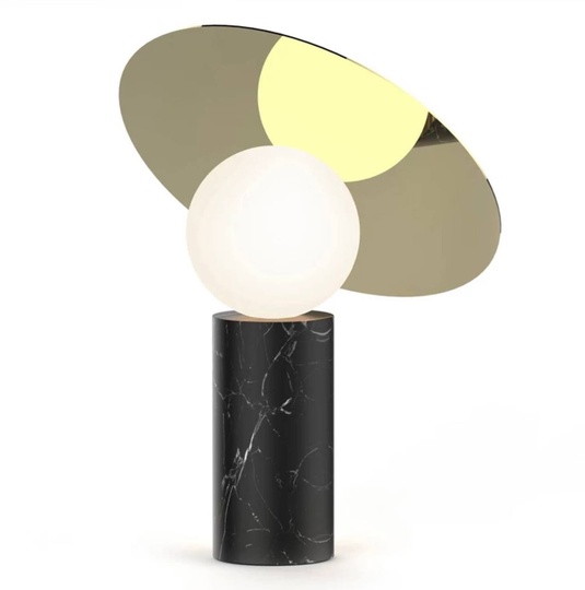 Настольная лампа NIGHT 30*40, черный, мрамор.
