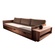 Прямой диван Jennifer темный орех, кожа, 260*85*80 см