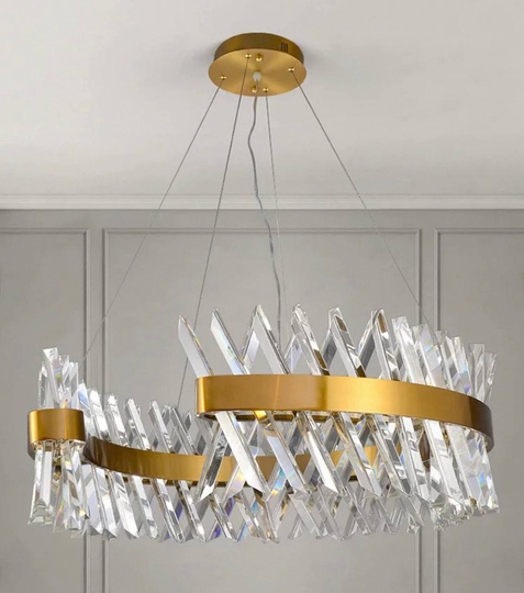 Люстра подвесная, медный, стекло, RADIANT 80*30, металл, LED.