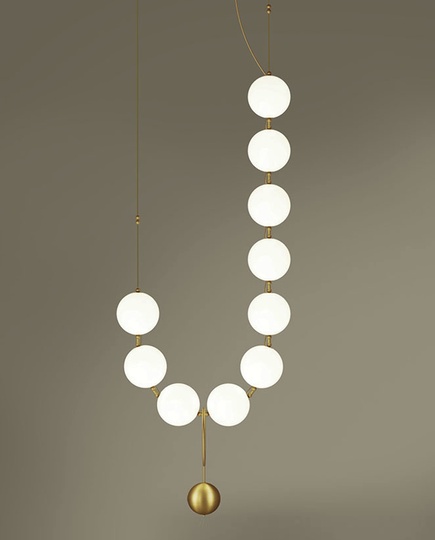 Подвесной светильник, Люстра подвесная MAI HE MAI COCO золото на 10 плафонов, 245 см, диаметр плафона 20 см, E27, 40 Вт