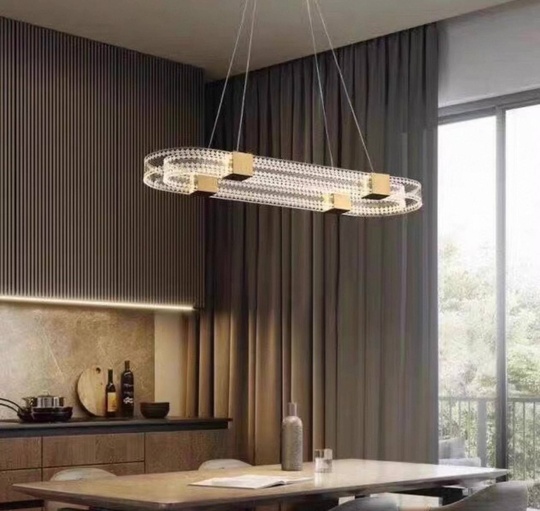 Люстра подвесная, медь, ПММА, MATTHEW 100*25, металл, LED