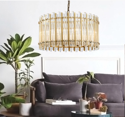 Дизайнерский светильник медный Elliqra, 24*35 см, led, E14, медь, хрусталь