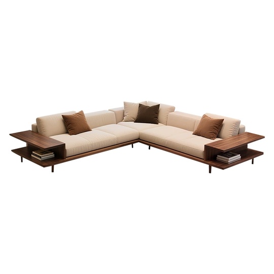 Прямой диван Helen темный орех, ткань, 220*85*80 см