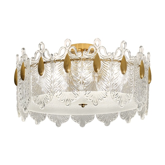 Люстра подвесная, медный, стекло, FRIENDSHIP 40*23, металл, E14.