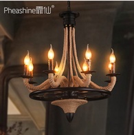 Дизайнерский светильник белый Elluvio, 70*65 см, led, e14, железо, веревка, современный, белый