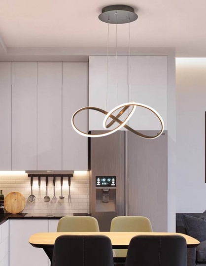 Люстра подвесная, черный, ПММА, JOSEPH BLACK 80*120, металл, LED