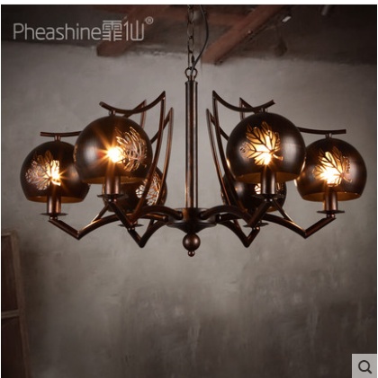 Люстра ретро творческая гостиная спальня высокая температура