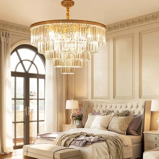 Люстра подвесная, золото, стекло, AYCA 60*36, металл, E14.