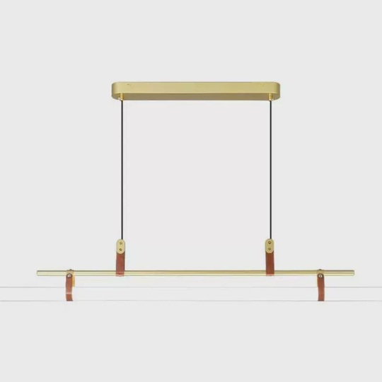 Люстра подвесная, бронза, стекло DENIZ 80*18, металл, LED.