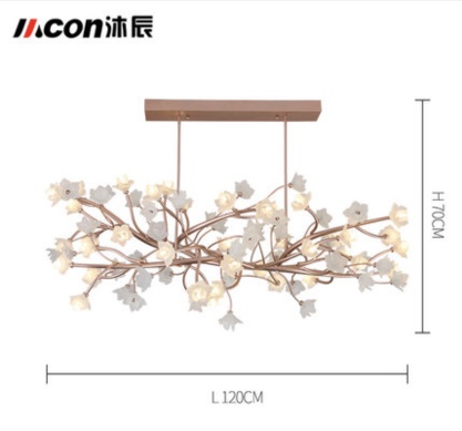 Дизайнерский светильник led 120 см, 80*70 см, базовый, led, железо, стекло, китай