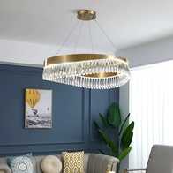 Люстра подвесная, медь, кристалл, GUNHAN 60*25, металл, LED.