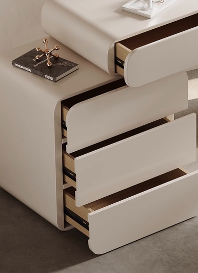 Туалетный стол кремовый Lotaringa в итальянском стиле, 100*74*40 см, массив дерева, 5 ящик