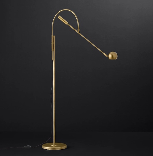 Торшер античная бронза Elvora, 84*160 см, G9, металл, 10 Вт