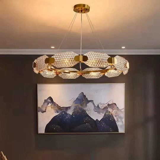 Светильник подвесной бронза Airquix, металл, стекло, трос 100 см, 50*15 см, G9