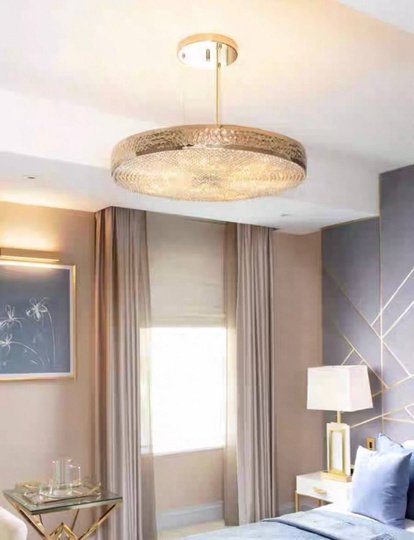 Люстра золотая Aurivex, металл, 100*16 см, подвесная, Е14