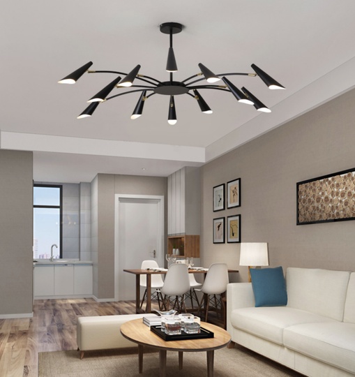 Люстра подвесная MAI HE MAI черная, 128*16 см, Maytoni Vigo - черная, G9, 40 Вт