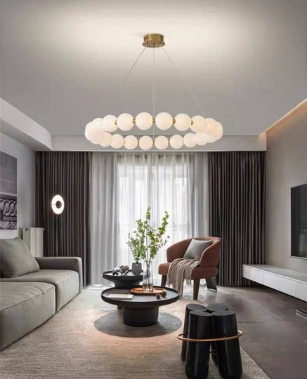 Светильник подвесной медный Uvloxi, медь, 100*10 см, светодиодная, LED