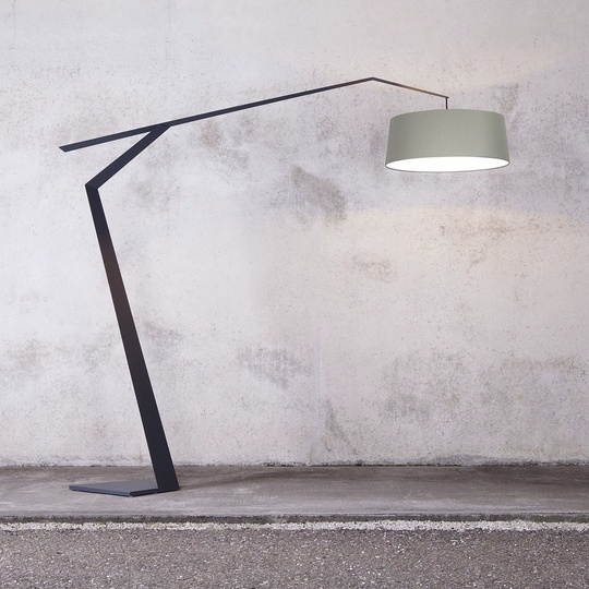 Торшер, черный, серый, Lumens 186*186, светодиодный, E27, металл, ткань