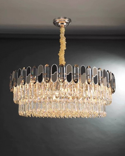 Люстра подвесная, дымчатый, медный, стекло, AYHAN 60*31, металл, E14.