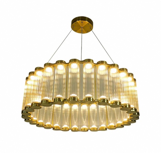 Люстра подвесная, бронза, стекло CEYIZ 80*25, металл, LED.