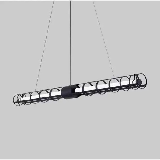 Светильник подвесной, черный, Elevara, металл, 150*10 см, светодиодная, LED