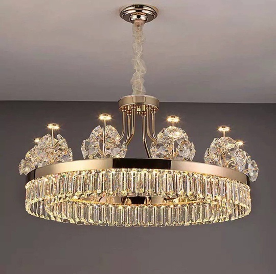 Подвесной светильник OSMAN 50*35, золотой, кристалл, металл,  LED.