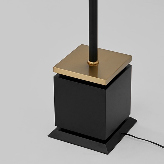 Напольный светильник абажур, черный с золотом COFOT, E27, 15 Вт