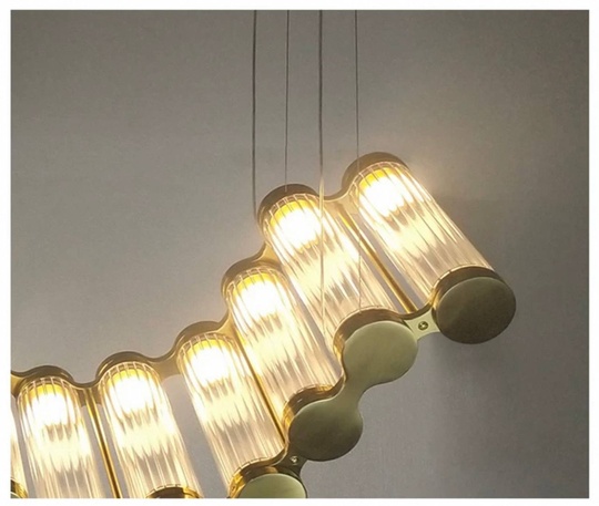 Люстра подвесная, бронза, стекло DEGER 150*25, металл, LED.