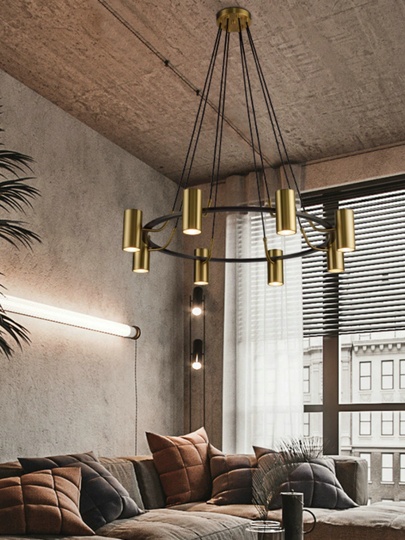 Люстра подвесная, бронза, ПММА, ALAN 70*150, металл, GU10