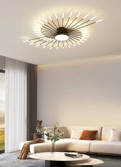 Люстра черная Aviorda, металл, 128*9 см, светодиодная, LED