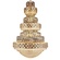 Люстра подвесная, золото, кристалл, PADDY 200*300 металл, E14.