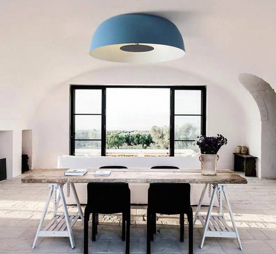 Потолочный светильник голубой Ultravex, металл, 41.8*25 см, светодиодная, LED